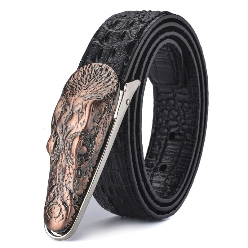 Luxurious Crocodile Imitation Leather Men’s Belt