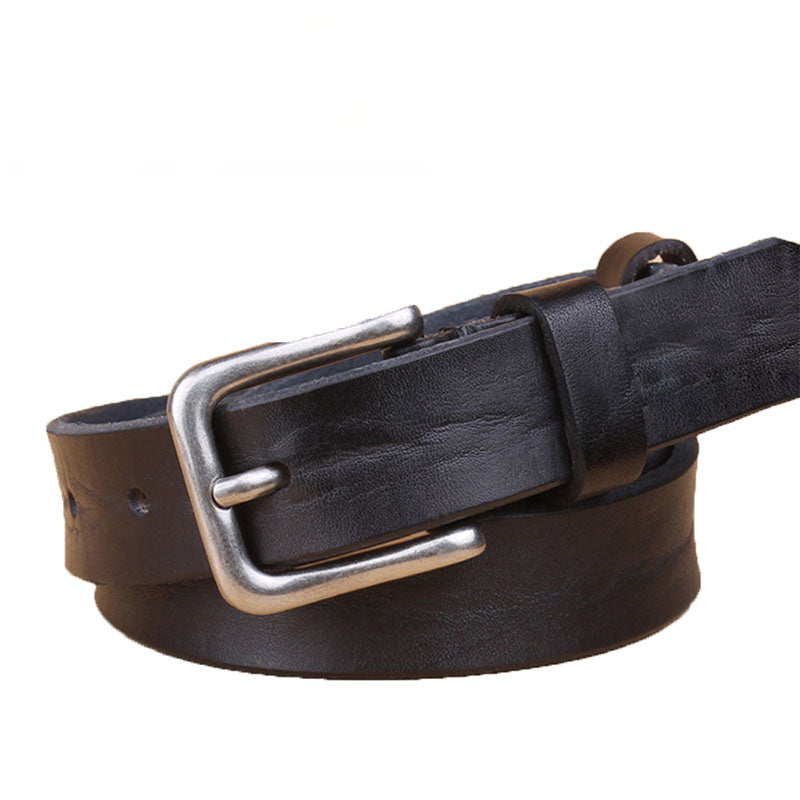 Luxury Slim Cowboy Style Genuine Leather Belt