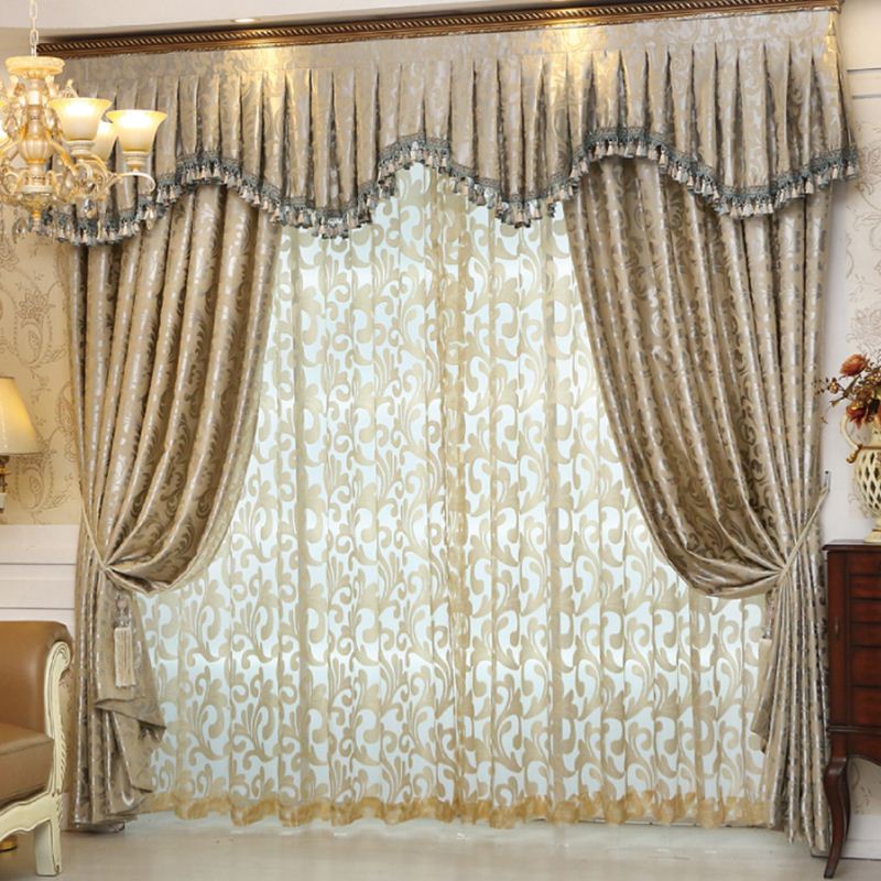 Luxury Ornament Double Jacquard Curtains