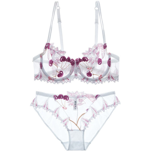 Women’s Cherry Printed Bridal Lingerie Set