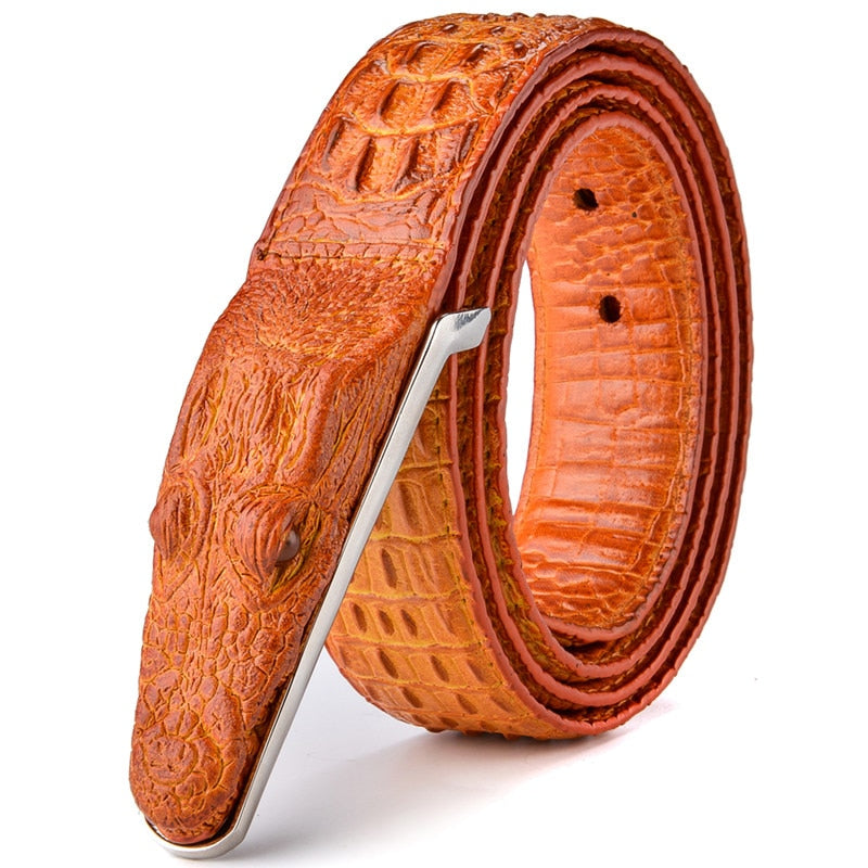 Luxurious Crocodile Imitation Leather Men’s Belt