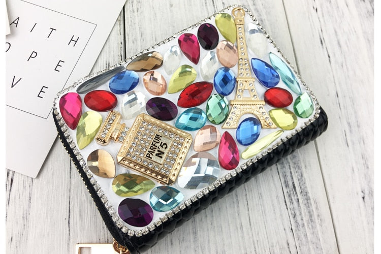 Women's Luxurious Crystal Design Wallet