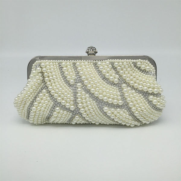 Women's Retro Pearled Mini Evening Bag