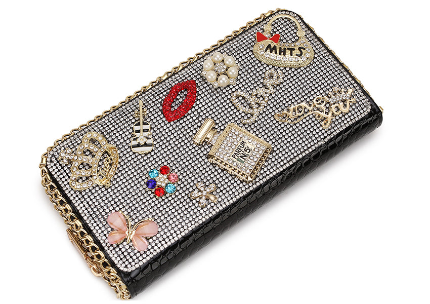 Luxurious Crystal Long Wallet