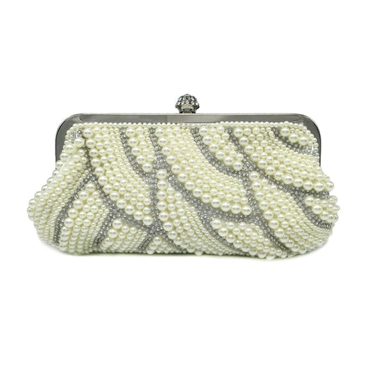 Women's Retro Pearled Mini Evening Bag