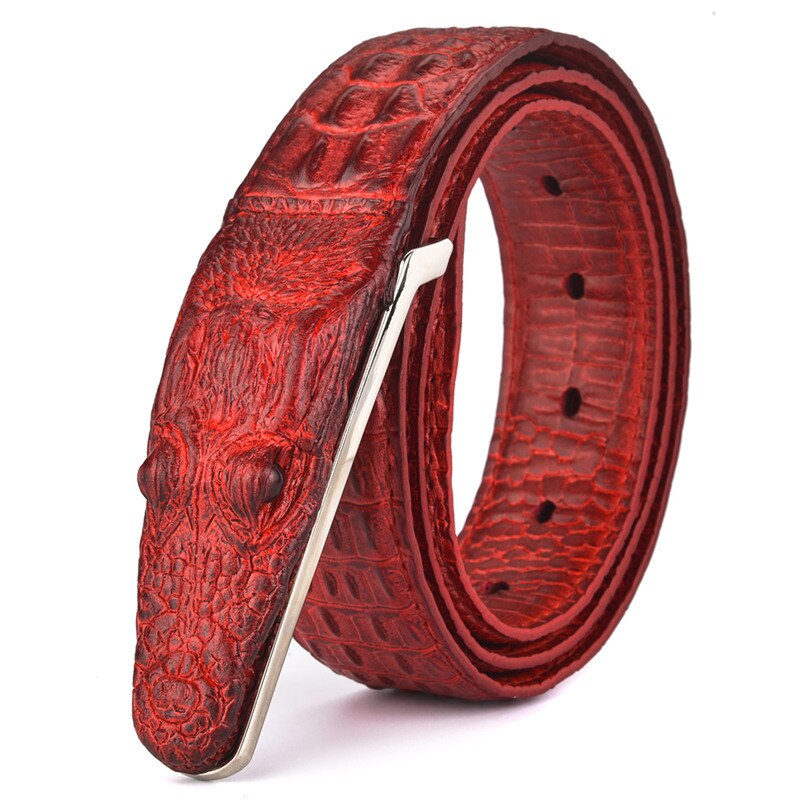 Luxurious Crocodile Imitation Leather Men’s Belt