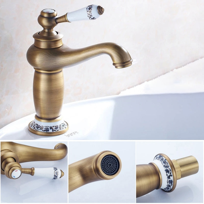 Luxury Crystal Patterned Basin Faucet