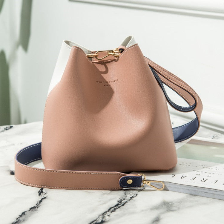 Women's PU Leather Bucket Shaped Bag