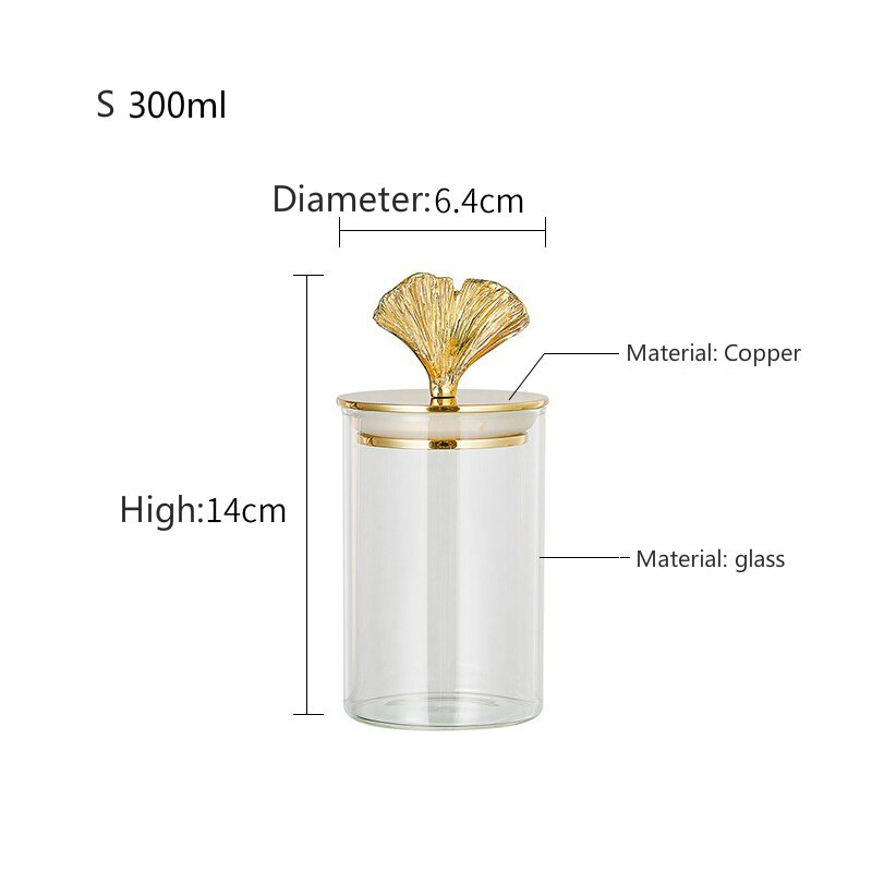 Luxury Gold Storage Can with Lid