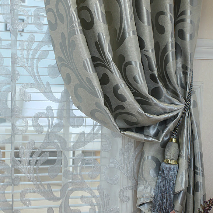 Luxury Ornament Double Jacquard Curtains