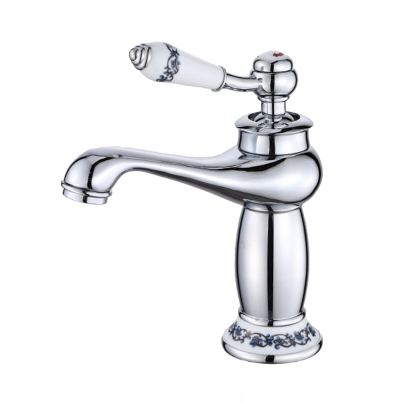 Luxury Crystal Patterned Basin Faucet