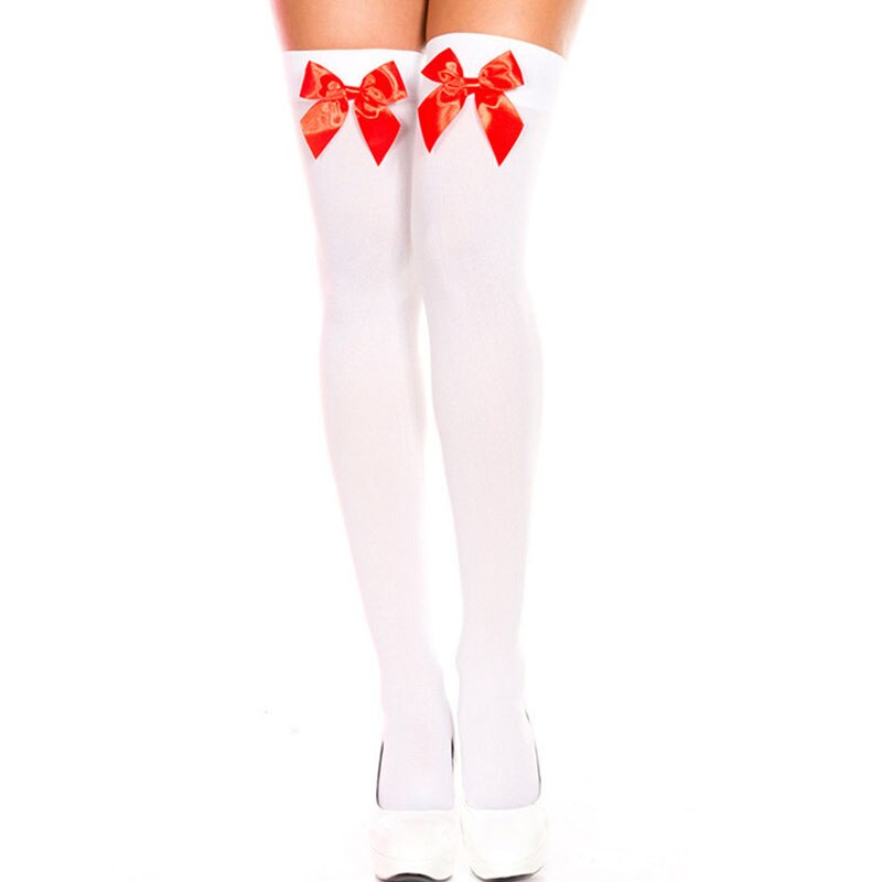 Women's Thigh High Stockings With Bow