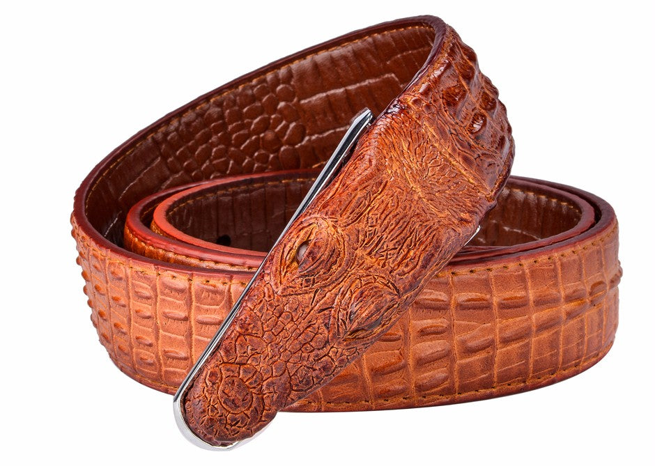 Luxurious Crocodile Imitation Leather Men’s Belt