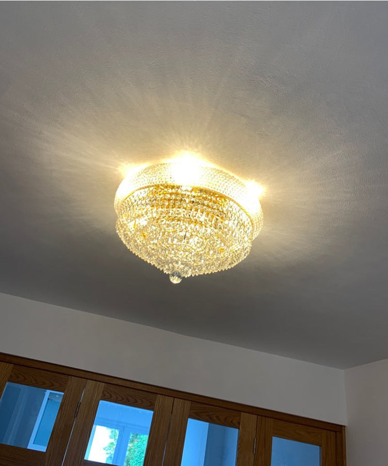 Luxury Crystal Dome Shaped Ceiling Lamp