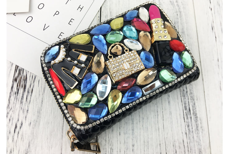 Women's Luxurious Crystal Design Wallet