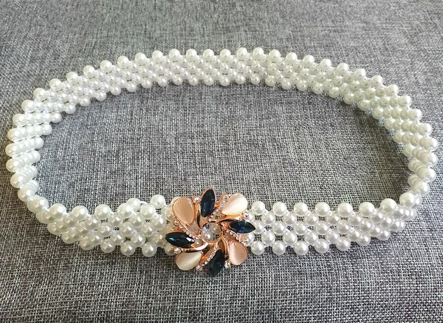 Women's Luxury Belt with Pearls