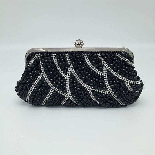 Women's Retro Pearled Mini Evening Bag